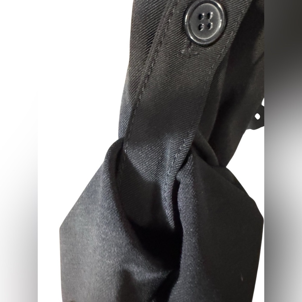 MAX STUDIO Open Front Draped Long Twill Coat in B… - image 8